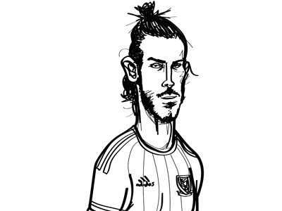 Gareth Bale sketch bale drawing football gareth bale illustration real madrid sketch soccer wales