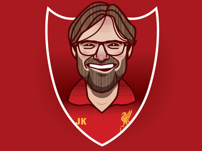 Jurgen Klopp football illustration jurgen klopp lfc liverpool manager portrait soccer