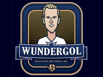 Beer Label logo badge beer brand crest football hard kane label logo soccer wundergol