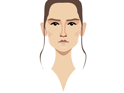 Rey for Star Wars poster illustration portrait poster rey star wars vector