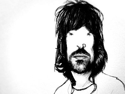 Serge character drawing illustration kasabian pencil sketch