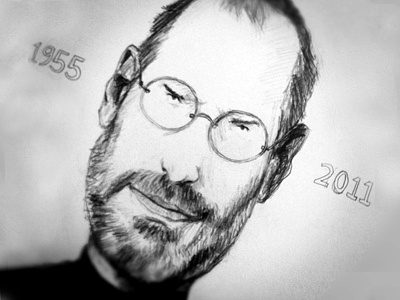 RIP Steve Jobs apple drawing illustration sketch steve jobs