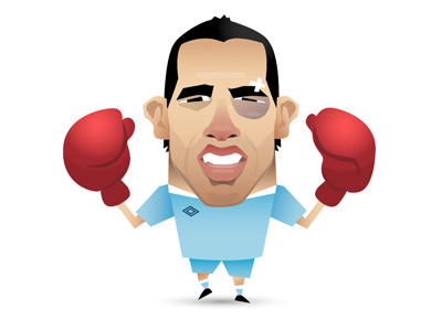 Carlos Tevez development 2 carlos tevez character football illustration vector