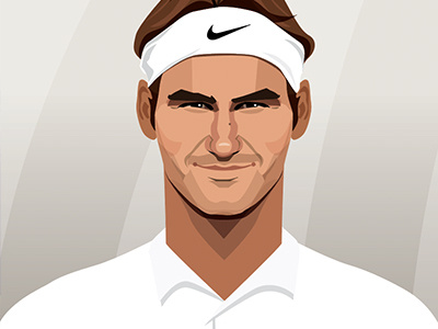 Roger Federer federer illustration nike portrait roger federer tennis vector