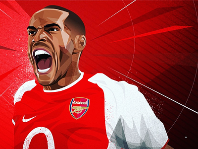 Thierry Henry for Arsenal F.C. arsenal football illustration premier league soccer thierry henry