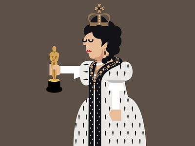 Olivia Colman to win an Oscar film illustration olivia colman oscar oscars queen the favourite vector