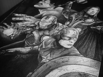 Avengers illustration avengers captain america character drawing hulk illustration iron man marvel pencil thor