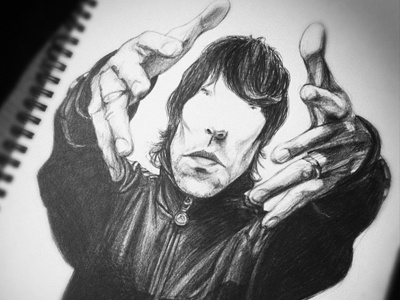 Ian Brown drawing drawing ian brown illustration monkey man pencil sketch stone roses