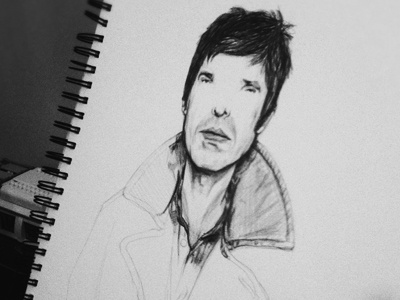 Noel Gallagher drawing drawing high flying birds music noel gallagher oasis pencil portrait