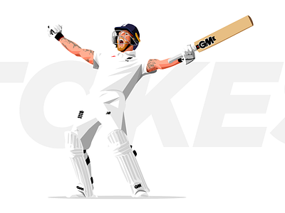 England Cricket ben stokes cricket england illustration sport vector