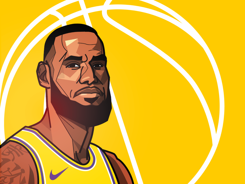 LeBron NBA experiment vector illustration lakers basketball nba lebron