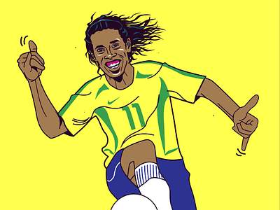 Ronaldinho experiment brazil football illustration ronaldinho soccer