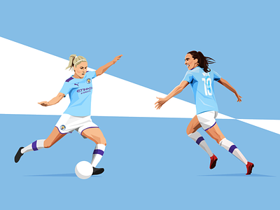 Manchester City Women football illustration manchester city soccer vector women