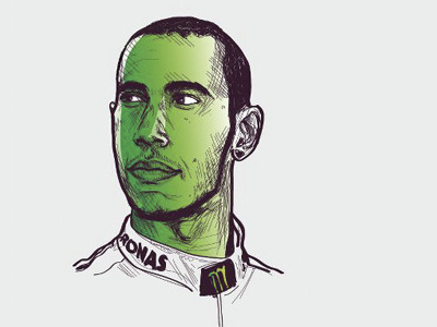 Lewis Hamilton illustration drawing f1 illustration lewis hamilton mercedes portrait