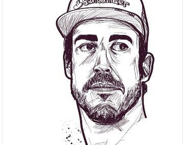 Fernando Alonso drawing drawing f1 fernando alonso ferrari illustration portrait
