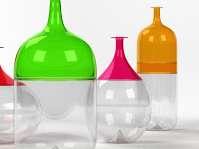 3D Glass Vases, Bottle, Shape, Decor, ArchiViz...