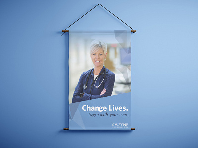 Banner for Hospital Recruitment banner brand standards branding calming change lives healthcare hospital recruitment