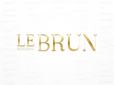 Lebrun - logo art direction logo logotype menu design packaging restaurant restaurant paris visit card visual identity