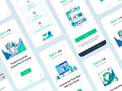 Earn mobile app design