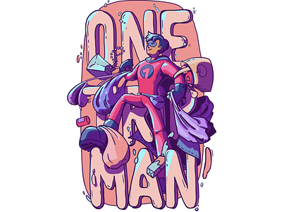 One Trip Man bags first flat hero illustration one strength text trip typography