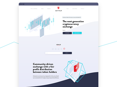 Sentrum website homepage adobe animate animation blockchain branding crypto design exchange flat hero homepage illustration interface design laptop mobile technology ui ux vector website website design