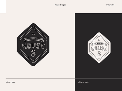House 8 branding line art logo