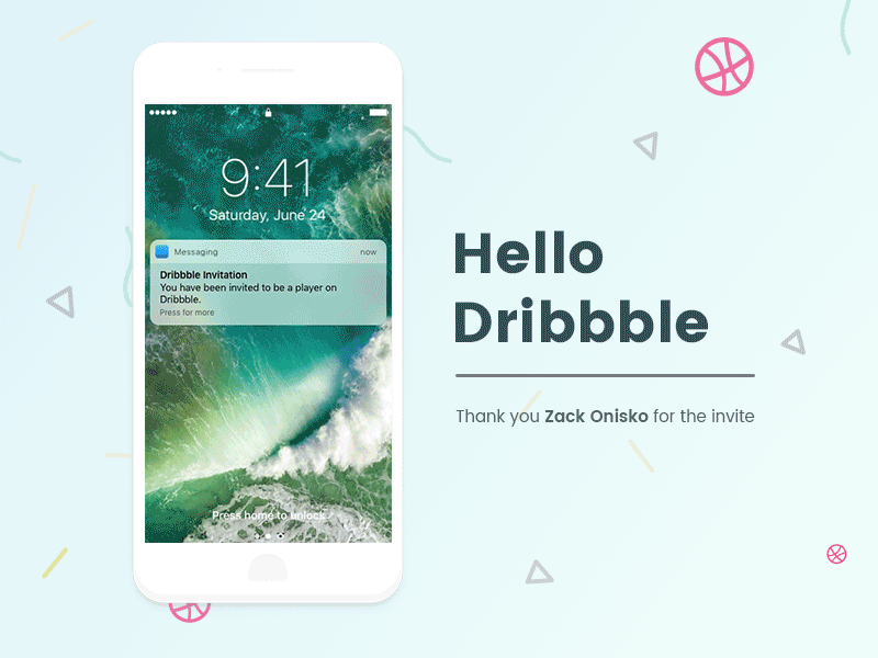 Hello Dribbble! app design debut dribbble first shot ui animation ui design