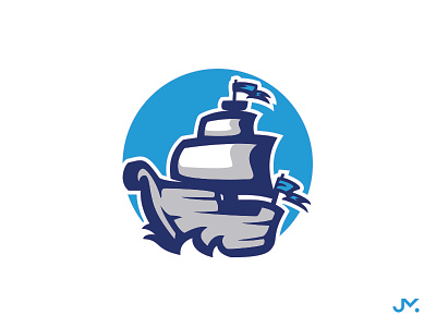 Boat Logo boat logo design esport gaming logo mascot pirates school school logo sports