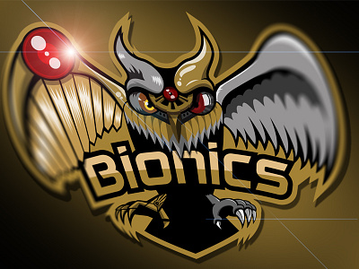 Bionics bionics brand csgo cyber design esport gaming gold graphic mascot owl technology