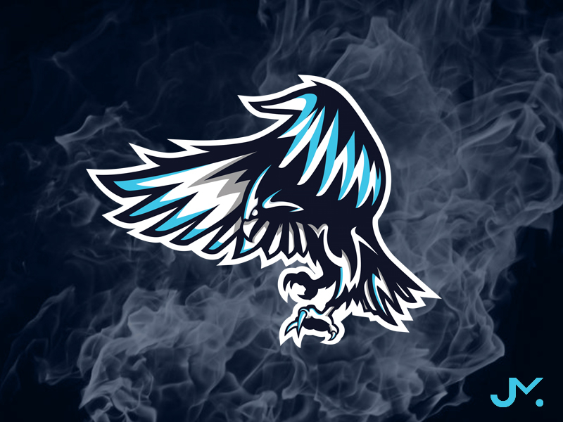 Blue phoenix icon vector free download