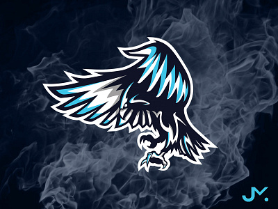 Blue Phoenix bird blue design eagle fire logo mascot mascot logo phoenix sport