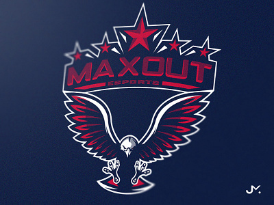 MaxOut american design eagle esport gaming logo mascot navy school sports