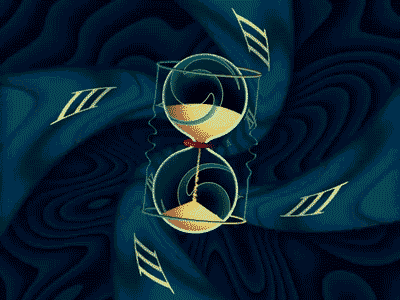 Hourglass Of Time 36days 36daysoftype aftereffects animation hourglass motion motion design oniric psychedelic steampunk texture time zelda