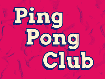 Ping Pong Club Title bold colorfull motion design motion graphics ping pong pop satisfying