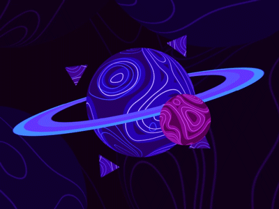 Saturn - MTL Pinball animation astrology colorfull comos design gravity montréal motion design pinball planet saturn space texture