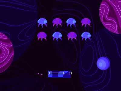 Space invaders - MTL Pinball cosmos gravity retro game pinball space invaders brick break ufo monster alien planet space design motion colorfull texture motion design animation