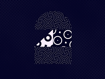 2 Circles pattern 2 36days 36daysoftype aftereffects animation font halftone motion motion design number pattern texture type typography vector