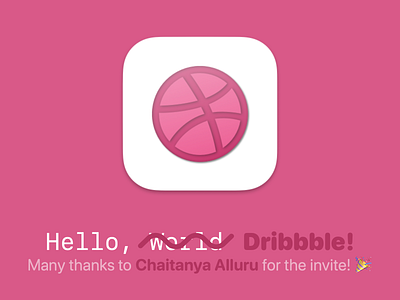 Hello, Dribbble! debut shot dribbble swiftui thank you