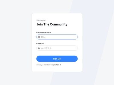 React Playground – Sign Up Screen 🔑