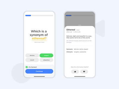 Peak Quick Quiz challenge game ios language learning level maths mobile peak progress quiz smart ui ux vocabulary