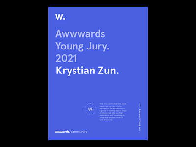 Awwwards Young Jury 2021 – Krystian Zun