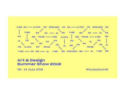 Art & Design Summer Show 2018 art art direction banner branding event exhibition graphic design layout pattern shapes typography ui