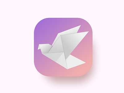 Daily UI #005 App Icon app icon bird daily ui origami