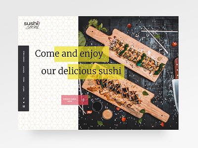 Frontpage idea for Sushi Social desktop frontpage restaurant sushi