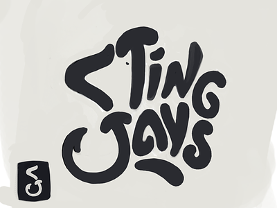 Sting Jay's _ 2 branding illustration lettering logo negative space negative space logo stingray typography
