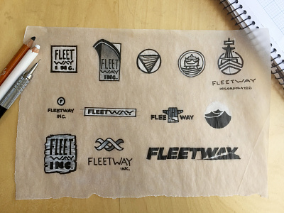 4-hour logo sketches branding illustration lettering logo negative space ship shipping