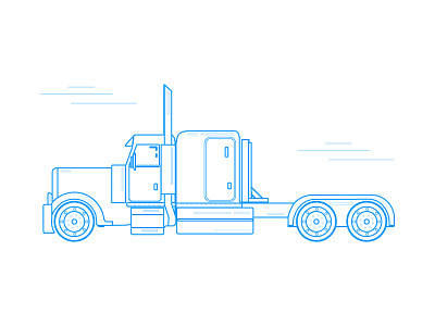 Old School Truck Frame Illustration