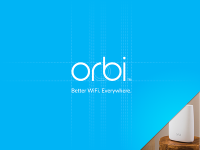 Orbi Logo Design blue lifestyle logo netgear orbi process simple sketch