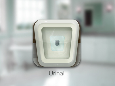 Urinal Icon android bathroom icon iphone logo mobile ui design urinal