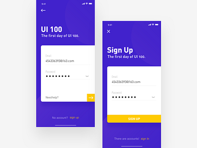 APP design 044 app iphone login page x